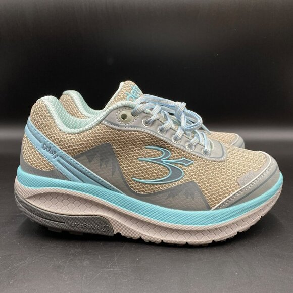 GDEFY Gravity Defyer Mighty Walk Gray/Blue Sneakers Women's Size 6 - Picture 5 of 13